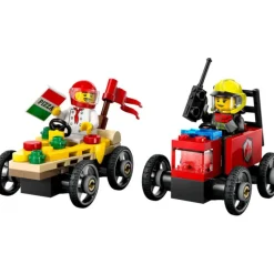 Lego City Great Vehicles Pack de Coches de Carreras Vs Camión de Bomberos - 60458> Construcción