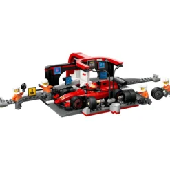 Lego City Project Alicia 2025 Parada en Boxes de F1 y Equipo de Mecánicos con Coche Ferrari - 60443> Construcción