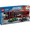 Lego City Project Alicia 2025 Camión de F1 con Coches de F1 RB20 y AMR24 - 1086> Construcción