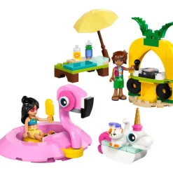 Lego Friends Fiesta en la Piscina con Flamenco y Unicornio - 42658> Construcción