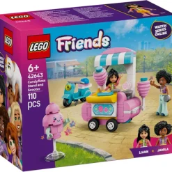 Lego Friends Puesto de Algodón de Azúcar y Moto - 42643> Construcción
