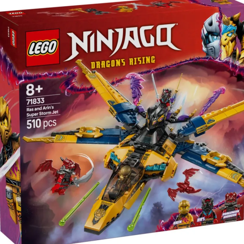 Lego Ninjago Super Jet de la Tormenta de Ras y Arin - 71833> Construcción