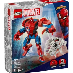 Lego Súper Héroes Marvel Armadura Robótica de Spider-Man vs. el Anti-Venom - 76308> Construcción