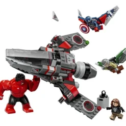 Lego Súper Héroes Marvel Batalla entre el Capitán América y Hulk Rojo - 76292> Construcción