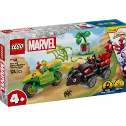 Lego Spidey Spin y Electro: Duelo de Vehículos Dinosaurio - 11198> Construcción