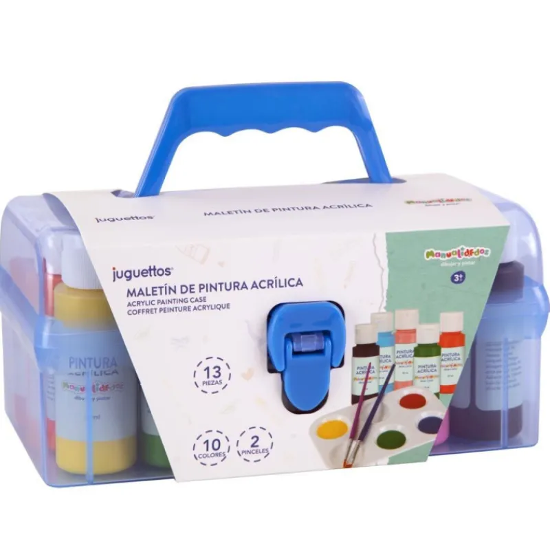 Manualidedos Maletín de Pintura Acrílica 13 Piezas> Creativos