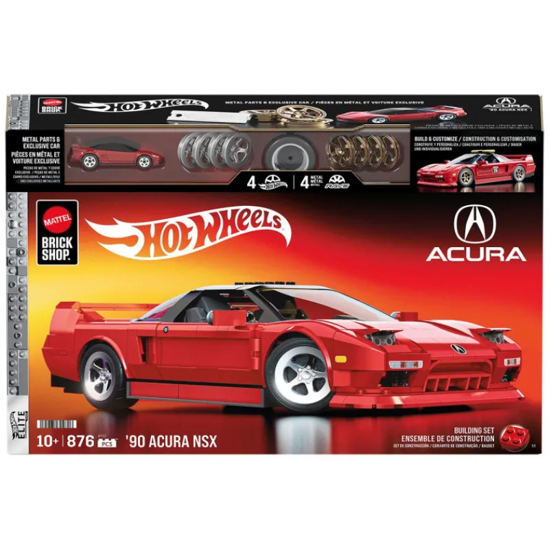 Hot wheels Mattel Brick Shop 90 Acura NSX Elite Series 876 piezas> Construcción|Fan Zone