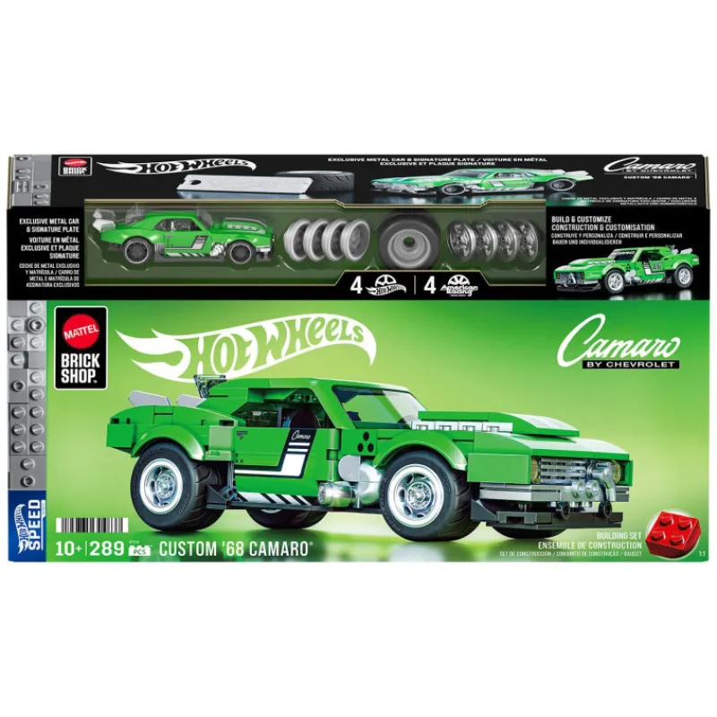 Otras marcas Mattel Brick Shop Hot Wheels Custom 68 Camaro Speed Series, 289 piezas> Construcción|Fan Zone