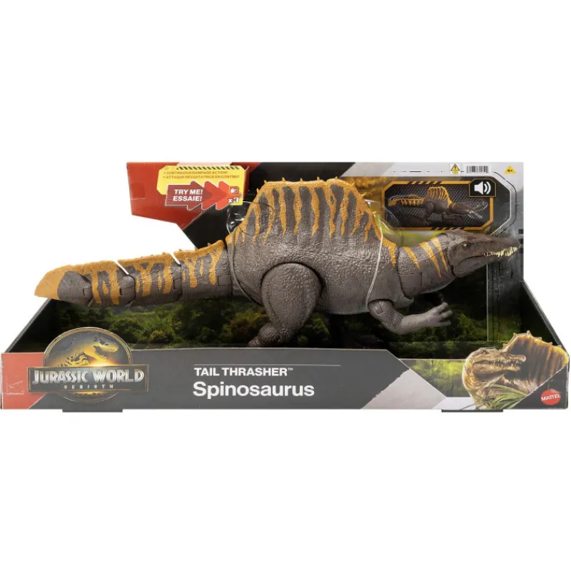 Jurassic world Mattel Espinosaurio Cola Destructora de Rebirth Dinosaurio> Figuras Acción