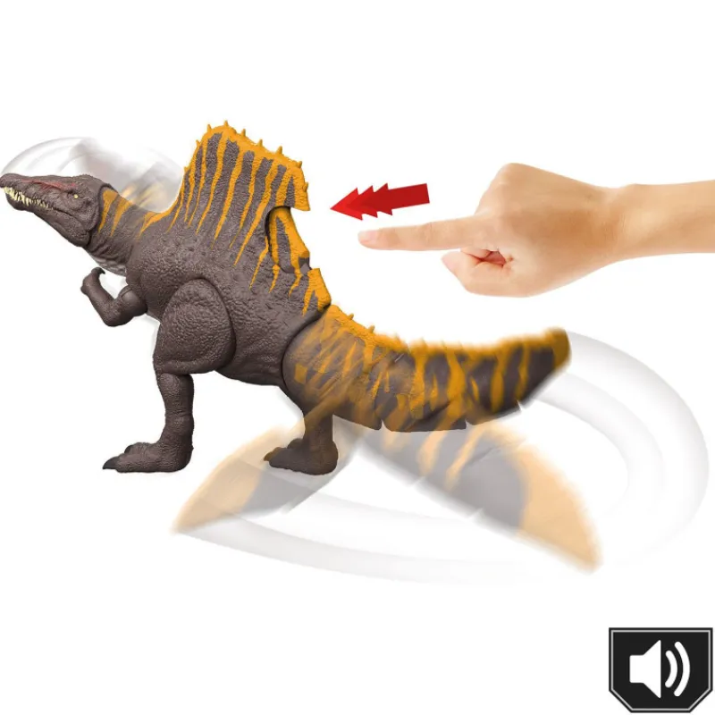 Jurassic world Mattel Espinosaurio Cola Destructora de Rebirth Dinosaurio> Figuras Acción