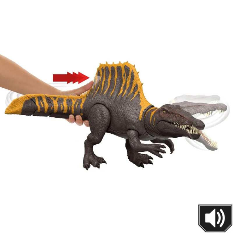 Jurassic world Mattel Espinosaurio Cola Destructora de Rebirth Dinosaurio> Figuras Acción