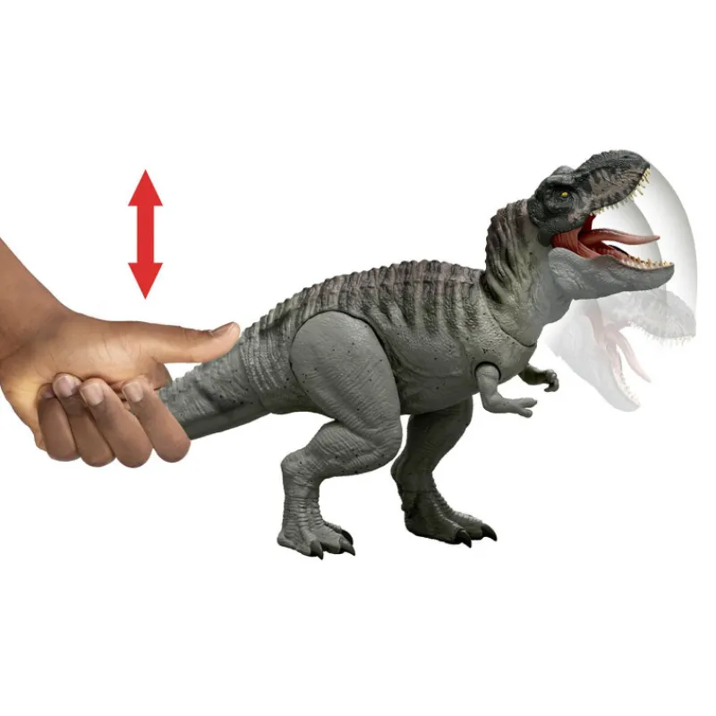 Jurassic world Mattel Rebirth Figura de Tiranosaurio Rex Power Devour con Luces, Sonidos y Mordiscos Continuos> Figuras Acción