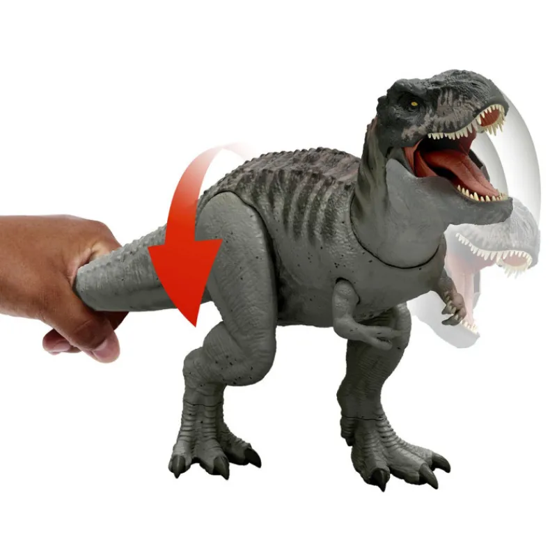 Jurassic world Mattel Rebirth Figura de Tiranosaurio Rex Power Devour con Luces, Sonidos y Mordiscos Continuos> Figuras Acción