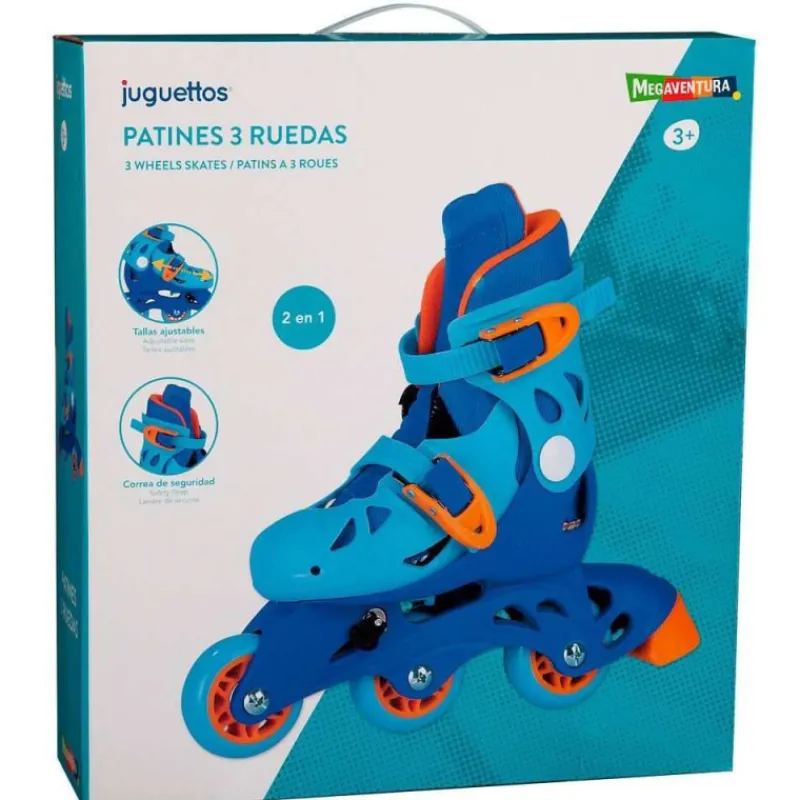 Megaventura Patín 3 Ruedas Azul Talla S> Juguetes Deportivos