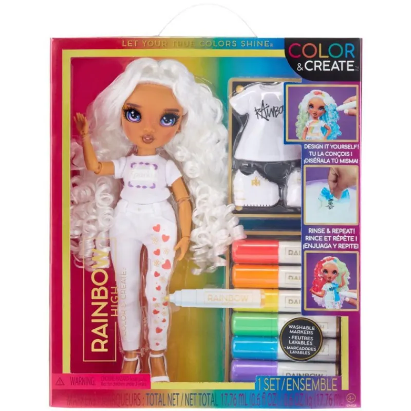 Rainbow high MGA Color & Create Muñeca Ojos Morados> Muñecas
