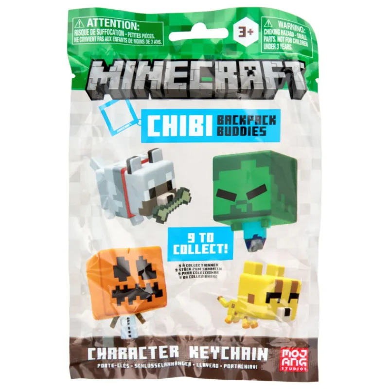 Minecraft Chibi Backpack Buddies Llavero Varios Modelos> Figuras Acción|Vuelta Al Cole