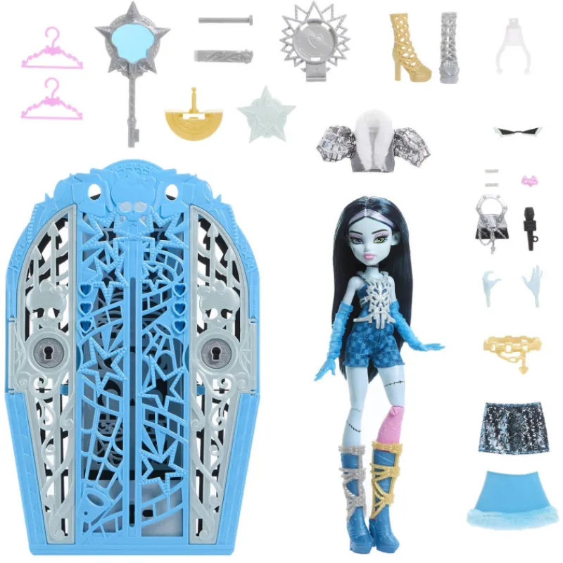Monster high Conjunto de Juego de Frankie Stein de Skulltimate Secrets Hauntlywood Mysteries> Muñecas