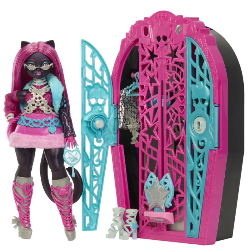 Monster high Conjunto de Juego de Catty Noir de Skulltimate Secrets Hauntlywood Mysteries> Muñecas