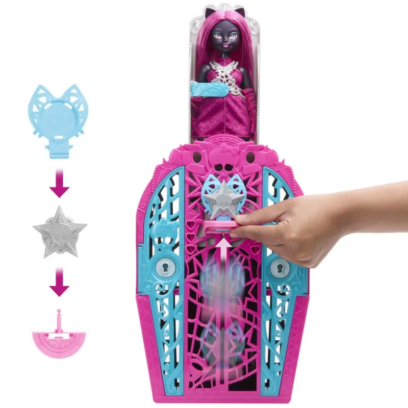 Monster high Conjunto de Juego de Catty Noir de Skulltimate Secrets Hauntlywood Mysteries> Muñecas