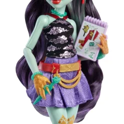 Monster high Jinafire Long Muñeca, Chica Dragón con Perrito Mascota Cloudy Yun Yun y 7 Accesorios><noscript><img width=