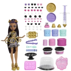Monster high Kit de Pastelería de la Colección Cumplespantos de con Muñeca Clawdeen Wolf><noscript><img width=