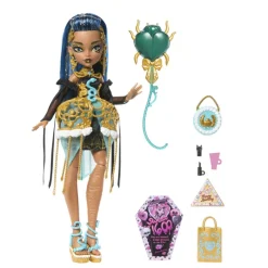 Monster high Muñeca Cleo de Nile de la Colección Cumplespantos con Vestido de Fiesta> Muñecas