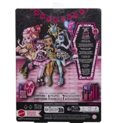 Monster high Muñeca Draculaura de la Colección Cumplespantos con Vestido de Fiesta><noscript><img width=