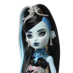 Monster high Muñeca Frankie Stein de la Colección Cumplespantos con Vestido de Fiesta Negro><noscript><img width=