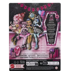 Monster high Muñeca Frankie Stein de la Colección Cumplespantos con Vestido de Fiesta Negro><noscript><img width=