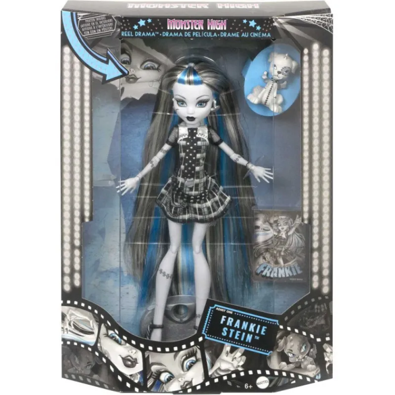 Monster high Muñeca Frankie Stein en Blanco y Negro con Pósteres> Fan Zone|Muñecas