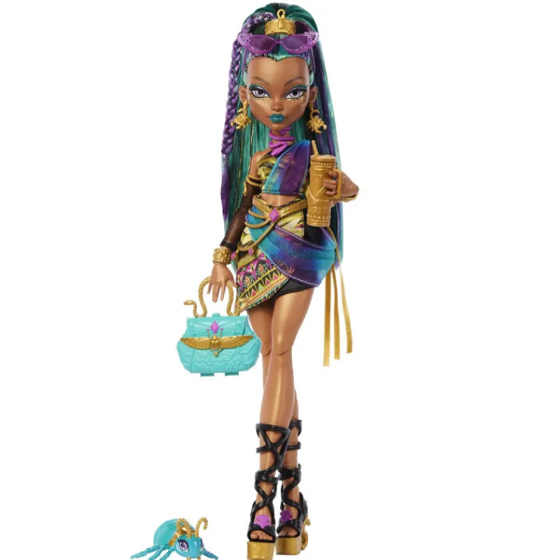 Monster high Muñeca Nefera De Nile con Escarabajo Mascota Lavish y Accesorios> Muñecas