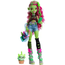 Monster high Venus McFlytrap Muñeca con su Mascota Chewlian> Muñecas