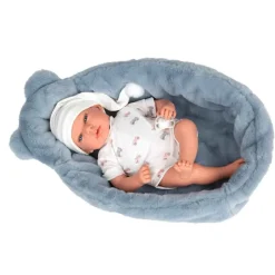 Munecas arias Muñeca Arias Andie Azul con Cuna 40 cm> Muñecas