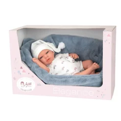 Munecas arias Muñeca Arias Andie Azul con Cuna 40 cm> Muñecas
