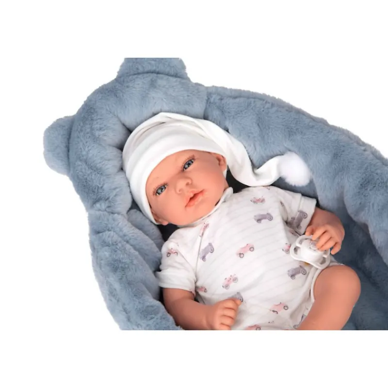 Munecas arias Muñeca Arias Andie Azul con Cuna 40 cm> Muñecas