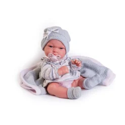 Munecas antonio juan Muñecas Antonio Juan Recién Nacida Baby Toneta con Toquilla de Punto> Muñecas