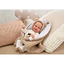 Munecas arias Muñecas Arias Muñeca con Peso Elegance Babyto Marrón Osito con Manta 35 cm><noscript><img width=