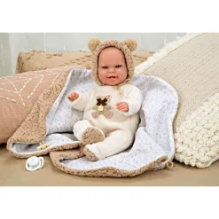 Munecas arias Muñecas Arias Muñeca con Peso Elegance Babyto Marrón Osito con Manta 35 cm><noscript><img width=
