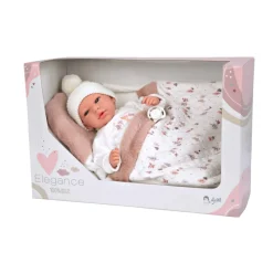 Munecas arias Muñecas Arias Muñeca con Peso Elegance Andie Rosa con Saquito de Dormir 40 cm> Muñecas