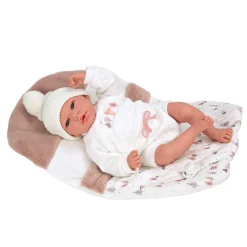 Munecas arias Muñecas Arias Muñeca con Peso Elegance Andie Rosa con Saquito de Dormir 40 cm><noscript><img width=
