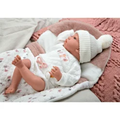 Munecas arias Muñecas Arias Muñeca con Peso Elegance Andie Rosa con Saquito de Dormir 40 cm><noscript><img width=