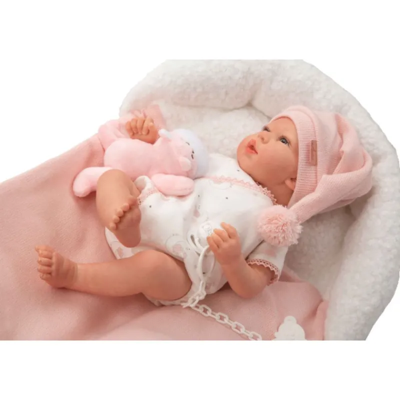 Munecas arias Muñecas Arias Reborn Ariel Rosa con Cojín 40 cm> Muñecas