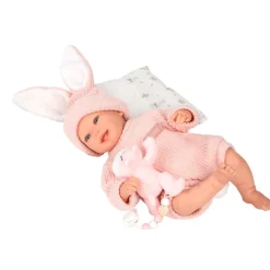 Munecas arias Mueñcas Arias Reborn Lucía con Cojín y Peluche 45 cm><noscript><img width=