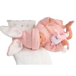Munecas arias Mueñcas Arias Reborn Lucía con Cojín y Peluche 45 cm><noscript><img width=
