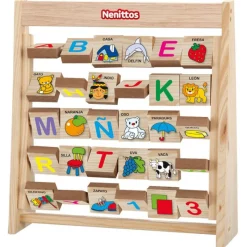 Nenittos Alfabeto Giratorio de Madera> Juguetes Educativos|Primera Infancia