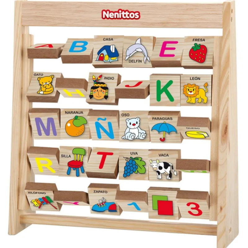 Nenittos Alfabeto Giratorio de Madera> Juguetes Educativos|Primera Infancia