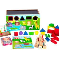 Nenittos Baúl de Madera con Actividades> Juguetes Educativos|Primera Infancia