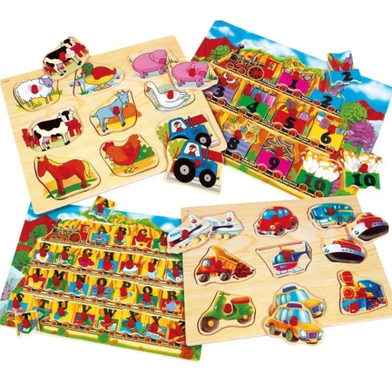Nenittos Cajón 4 Puzzles de Madera> Primera Infancia|Puzzles