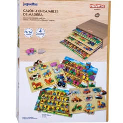 Nenittos Cajón 4 Puzzles de Madera> Primera Infancia|Puzzles