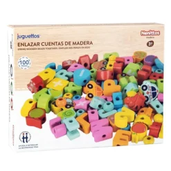 Nenittos Enlazar Cuentas de Madera 100 Piezas> Primera Infancia